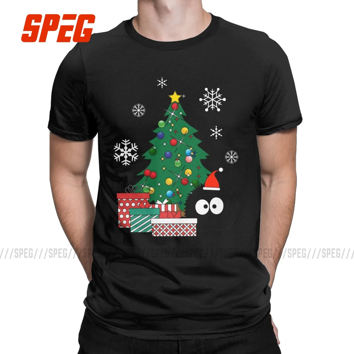 Miyazaki Hayao Totoro Мужская футболка Soot Sprite Around The Christmas Tree винтажные футболки с коротким