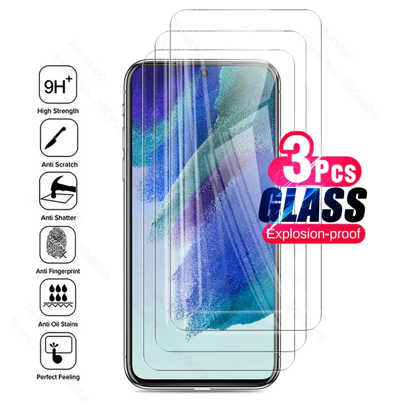 3 Pezzi Di Vetro Temperato Trasparente Hd Per Samsung Galaxy S21Fe S21 Fe S 21 Fede S21Fe 5G 9H Proteggi Schermo Antideflagrante