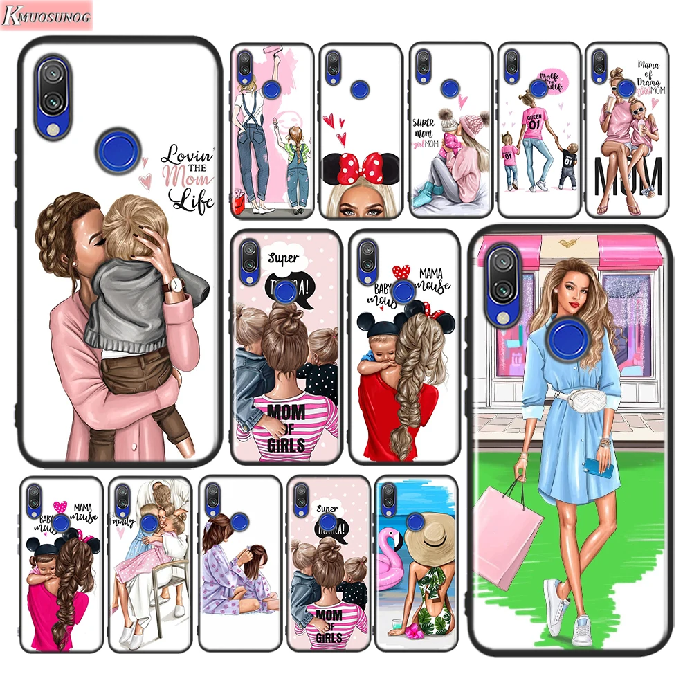 

Silicone Cover Hot Mom Baby Girl For Xiaomi Redmi 9A 9C Note 9 9S Pro Max 8T 8 7 6 5 Pro 5A 4X 4 Prime Phone Case