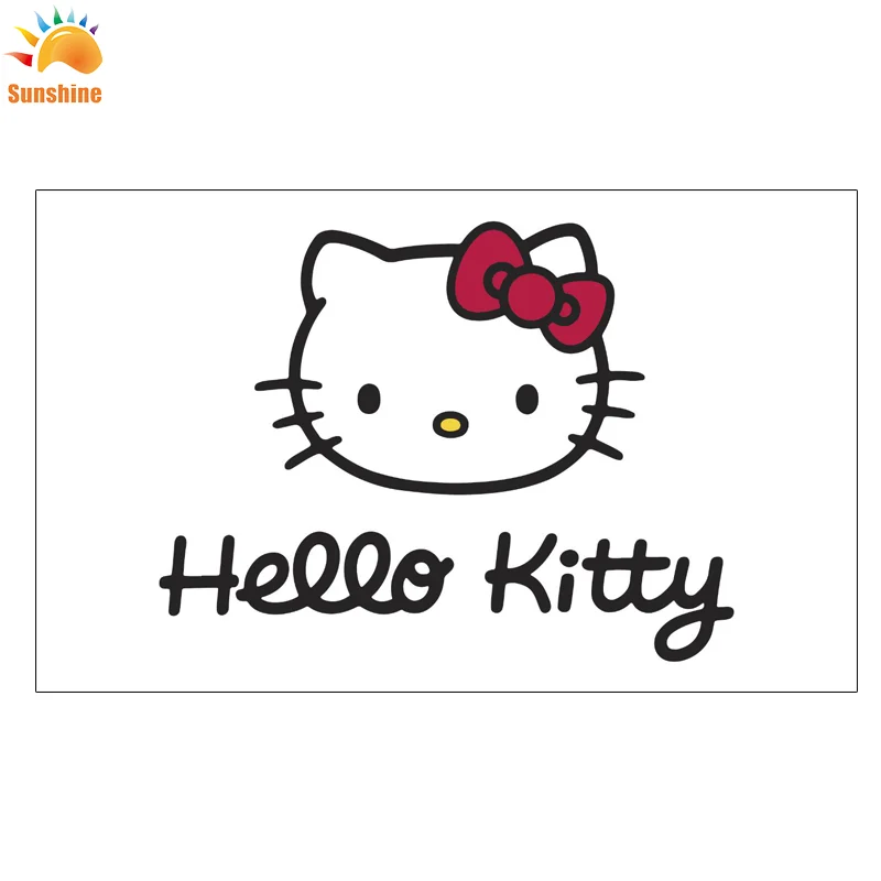 Высокое качество на заказ размер и цвет hello kitty флаг кошки