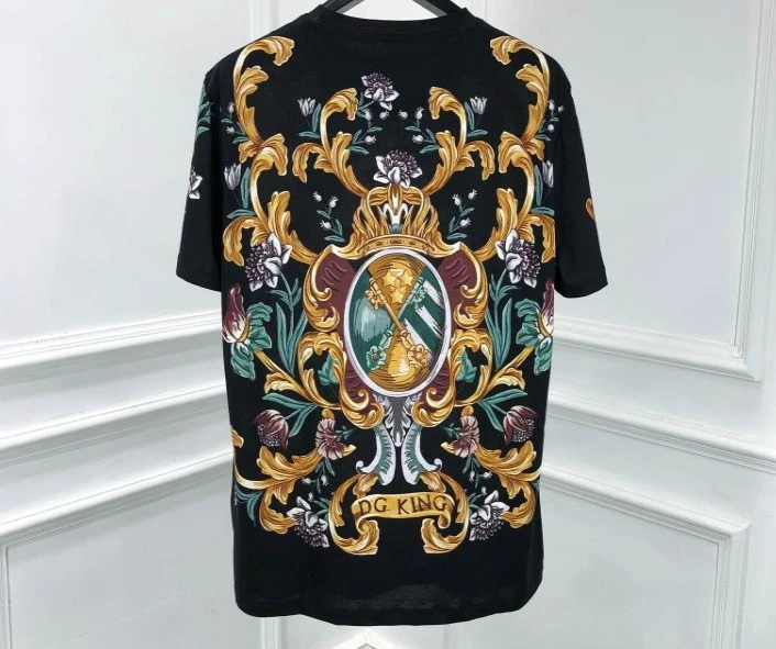 Весна 20ss новая мода известный тройник брендовая одежда Королевский готический панк цветочные повседневные футболки для мужчин