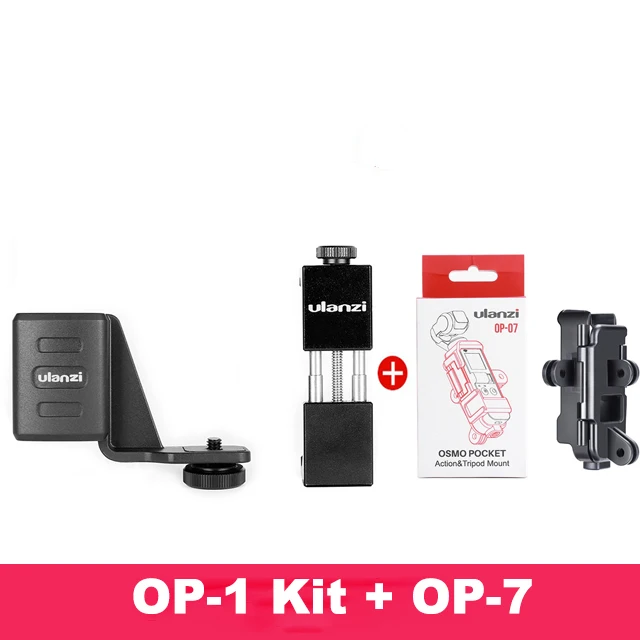 Ulanzi OP-1 Osmo карманные аксессуары держатель для мобильного телефона набор для крепления фиксированной стойки Кронштейн для Dji Osmo карманные Ручные камеры - Цвет: With OP-7
