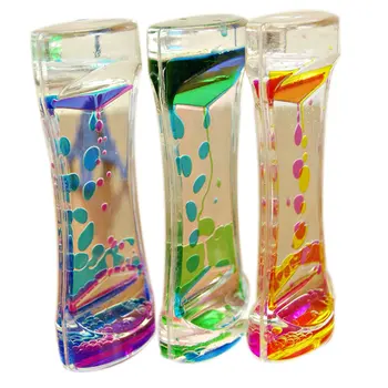 

Floating Color Mix Illusion Liquid Motion Visual Slim Oil Glass Acrylic Ornament Home Decorations Birthday Xmas Gift P7D