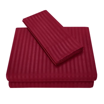 

New 4PCS/Set Elegant Comfort Bedding Set Pure Color Embossed Collection Bed Cover Bed Sheet and Pillowcase Set Classic Bedding S