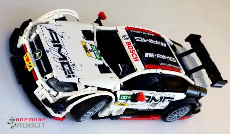 

New MOC Technic C63 sports car MOC-6687 LED RC Motor Power Function fit MOC building block bricks Vehicle Cars kid Toy Gft
