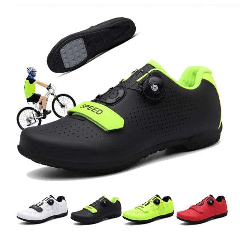 

Men Cycling Shoes Outdoor Professional Trainers Racing Rode Bike Shoes Rubber Sapatilha Ciclismo MTB Specialized Women Sneakers