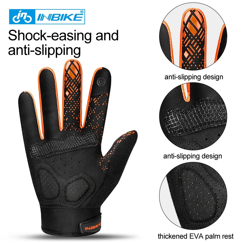 INBIKE guanti da ciclismo invernali da uomo guanti da moto MTB addensati  guanti da bicicletta antiurto FullFinger Touchscreen impermeabile -  AliExpress