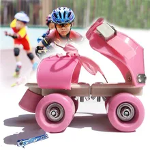 Adjustable Size Children Roller Skates Double Row 4 Wheels Skating Shoes Sliding Slalom Inline Skates Kids Gifts Roller Sneakers
