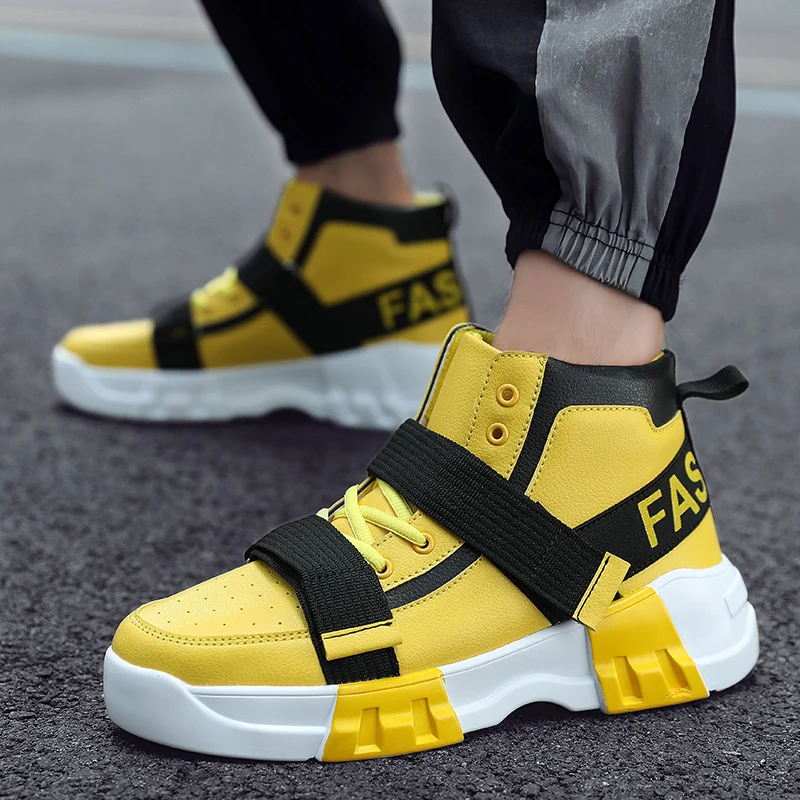 

Trending Fashion Sneakers for Men Colorful Athletic Running Shoes Male Thick Sole Hook & Loop Gym Sports Shoes Man Brand Shoes