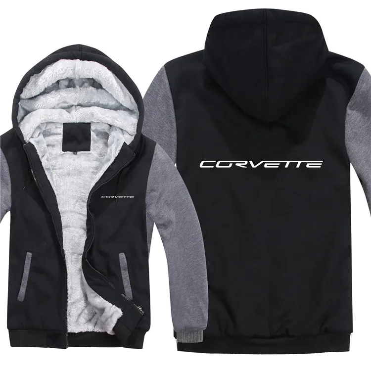 as picture Шевроле Толстовка Corvette мужская куртка зимняя высококачественная мужская повседневная шерстяная подкладка флис Корвет мужские толстовки - Цвет: as picture