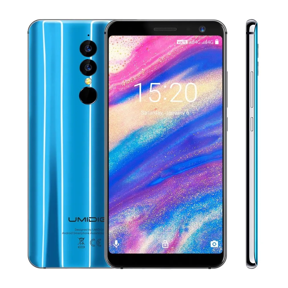  UMIDIGI A1 PRO 5.5 Inch Dual 4G Android 8.1 Smartphone MTK6739 1.5GHz Quad Core 3GB + 16GB Triple C