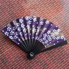 BJD Doll OOAK Purple Sakura Floding Fan Japan Kimono Style For 1/4 17" 44CM Tall BJD doll MSD DK DZ AOD DD Doll use