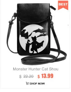 Monster Hunter Cat Сумочка Monster Hunter World Felyne Dragon Cat сумки с верхней ручкой трендовая кожаная сумка-тоут женские сумки