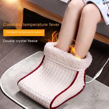 

Electric Warm Foot Warmer Soft Breathable Warmer Foot Care Pad Washable 5 Heating Modes Heats Control Settings Warmer EU/US Plug