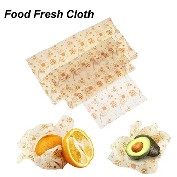 

1pcs Organic Reusable Beeswax Cloth Wrap Food Fresh Keeping Bag Lid Cover Stretch Food Cling Wrap Seal For Sandwich