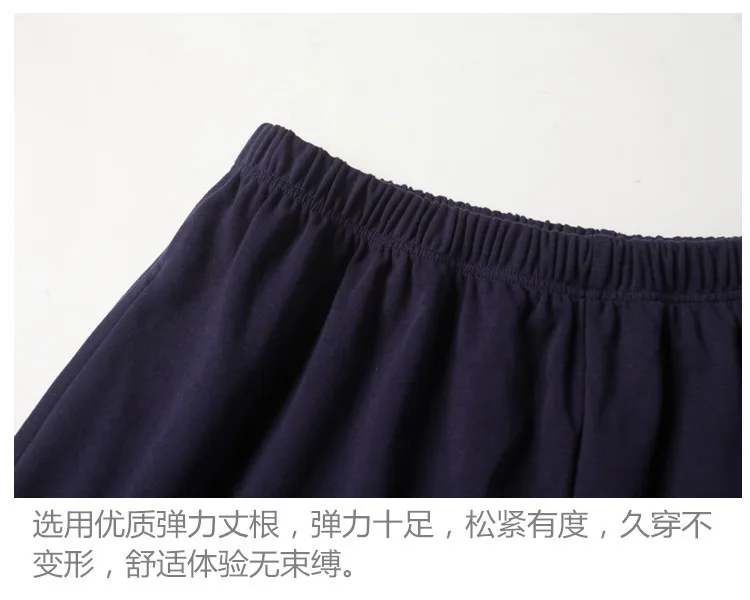 Мужская осенняя и зимняя пижама из хлопка, 5XL, 4XL, набор, круглый вырез, плюс удобрение, для увеличения размера пижамы