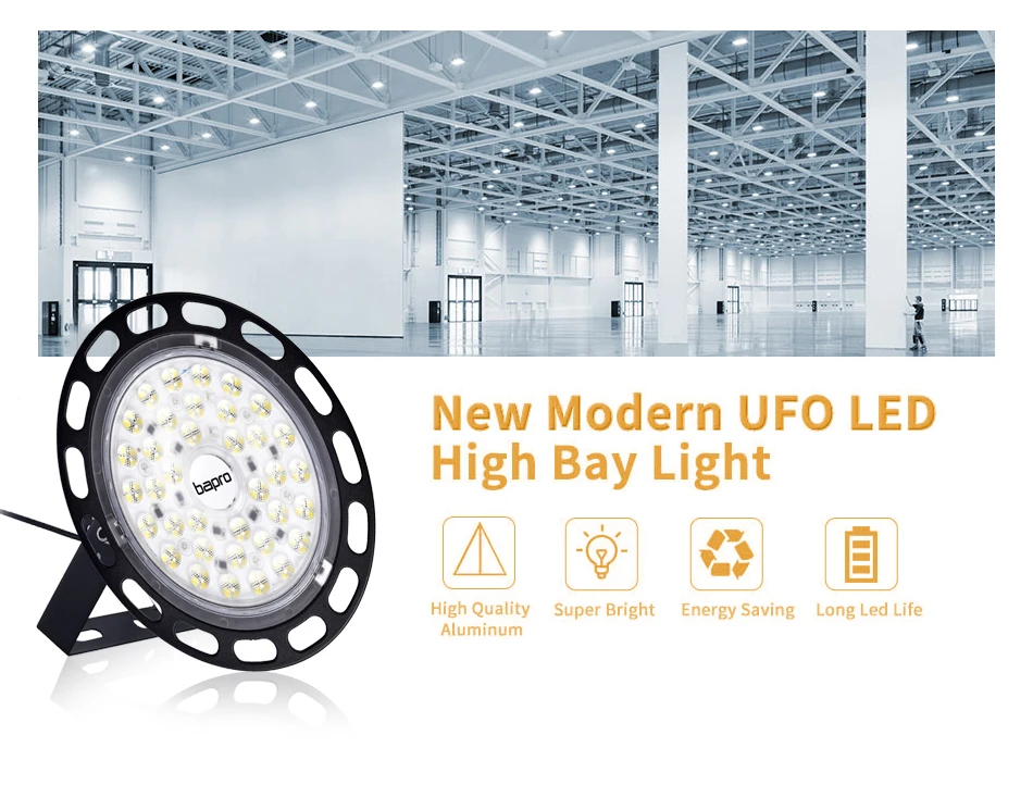 UFO Led High Bay освещение 100 Вт 200 Вт 300 Вт 220 В водонепроницаемое IP44 промышленное освещение склад гараж мастерская Highbay рынок аэропорт