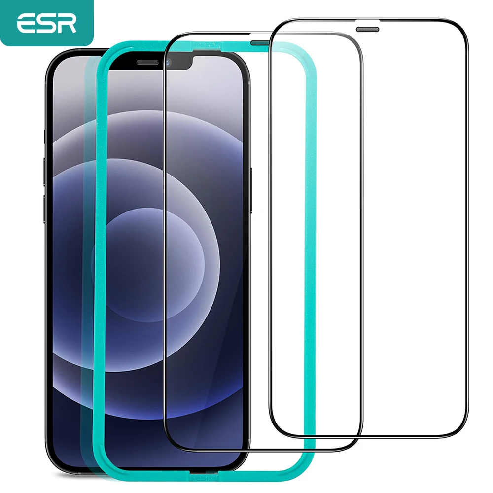 ESR Tempered Glass For iPhone 12 Pro Max/Mini Armorite Ultra-Tough Screen Protector with Speaker Shield Full Coverage Glass Film