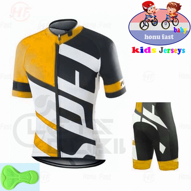 Cycling Jersey Set Kids Cycling Clothing Team Jersey Set Biking Suit Short Sleeve Clothes MTB Children's Cycling Wear Summer Triathlon Suit