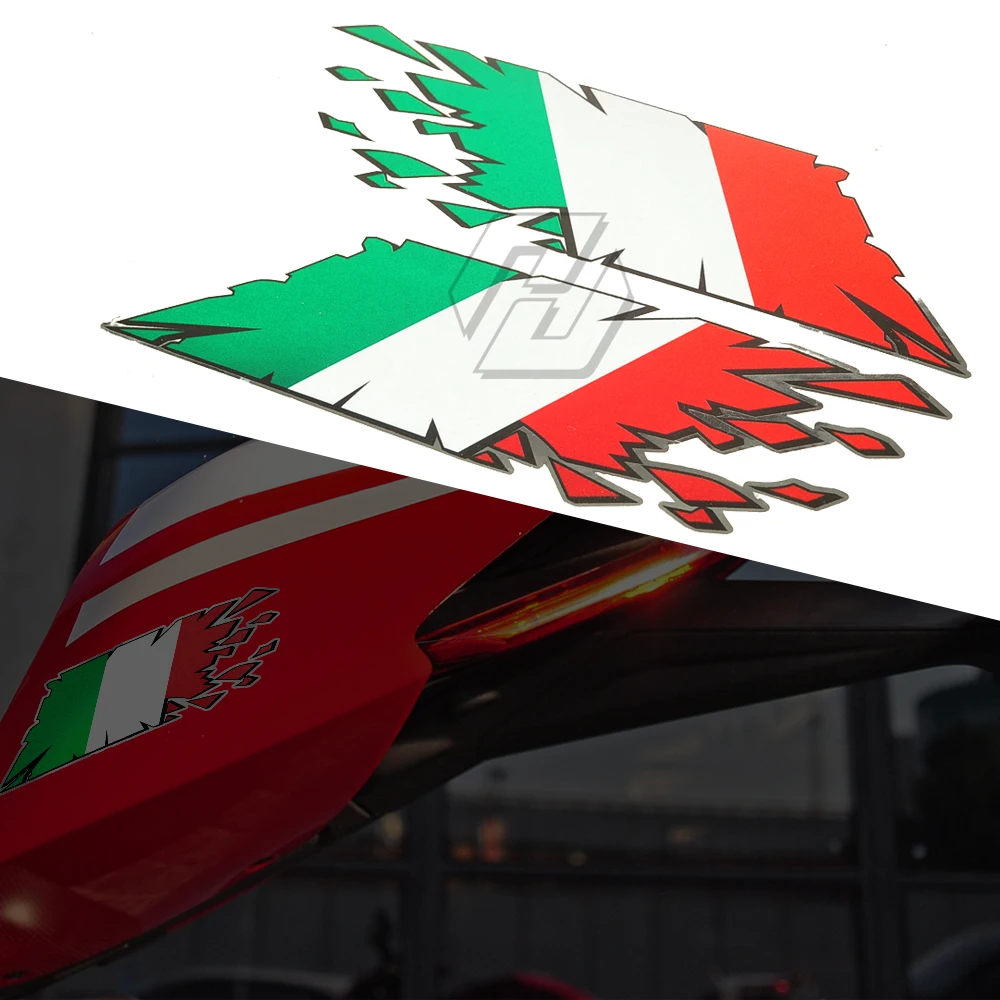 

Motorcycle Tank Decals Italian Flag "rip" Style Italy Sticker Case for Piaggio Scooter MP3 Zip Fly Vespa GTS300 Sprint 50