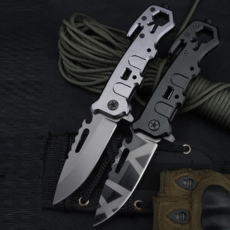 

New D38 Aluminum Handle 5Cr13MoV Blade Outdoor EDC Pocket Camping Hunting Multi Functional Folding Knife Tool