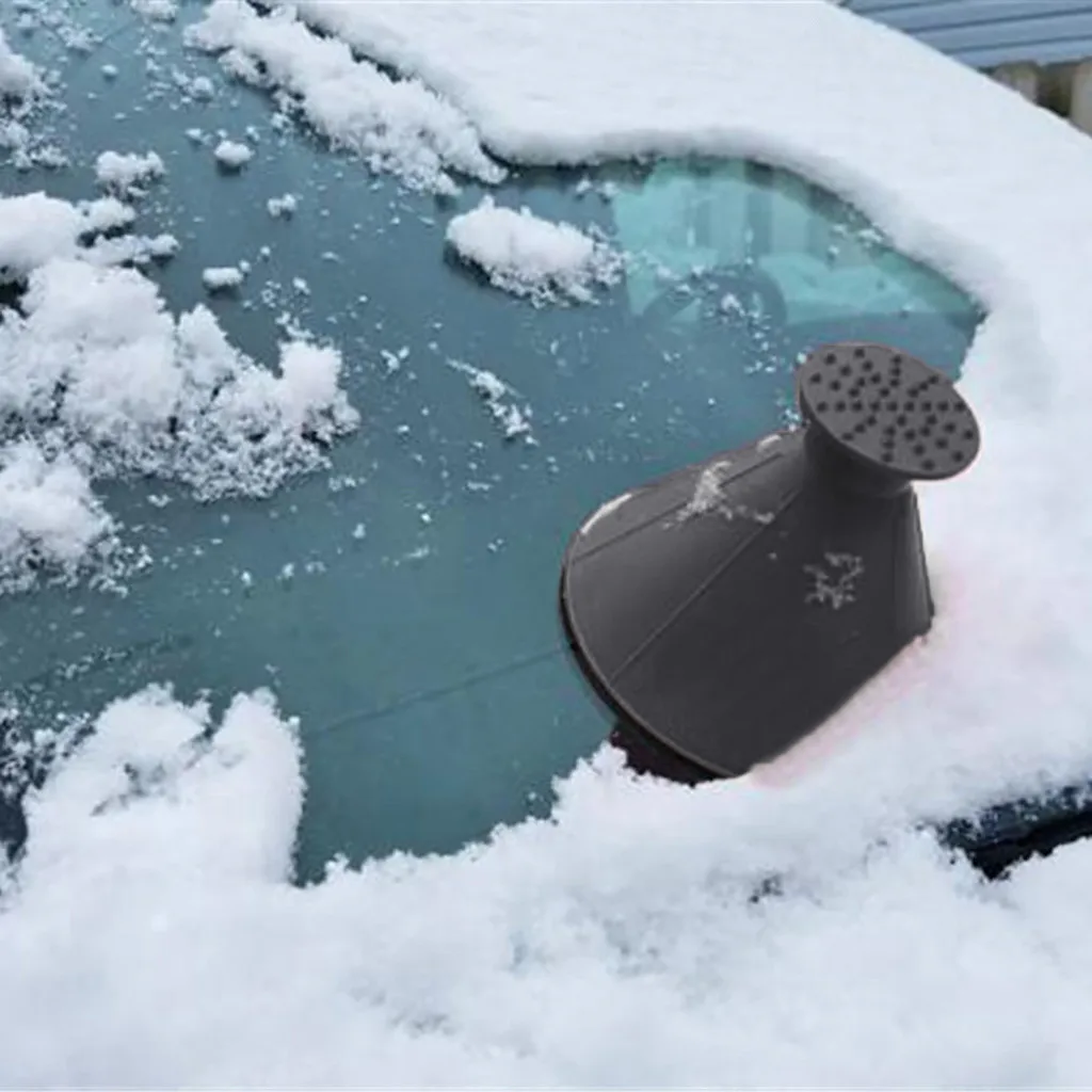 Авто волшебное окно лобовое стекло автомобильный скребок для льда в форме воронки для удаления снега устройство для удаления снега конус инструмент для удаления лопаты один круглый