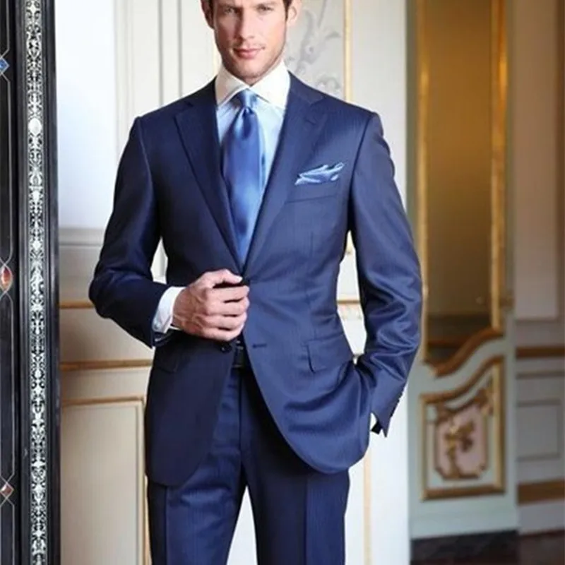 

Custom Made Royal Blue Groom Tuxedos Custom 2019 Wedding Formal Men Suits Bridegroom Business Suit (Jacket+pants)