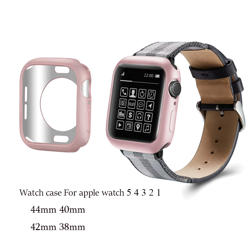 

protective Bumper Case Cover For apple watch series 5 4 3 2 1 TPU case For iWatch 40/44/38/42mm Anti-fall protector accessories