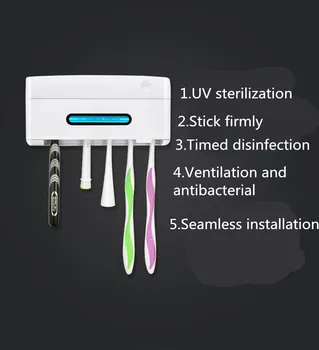 

Newest Smart Induction Anti-Bacteria UV Light Disinfectant Toothbrush Sterilizer Oral Cleaner Box Holder Dental Care Dropshiping