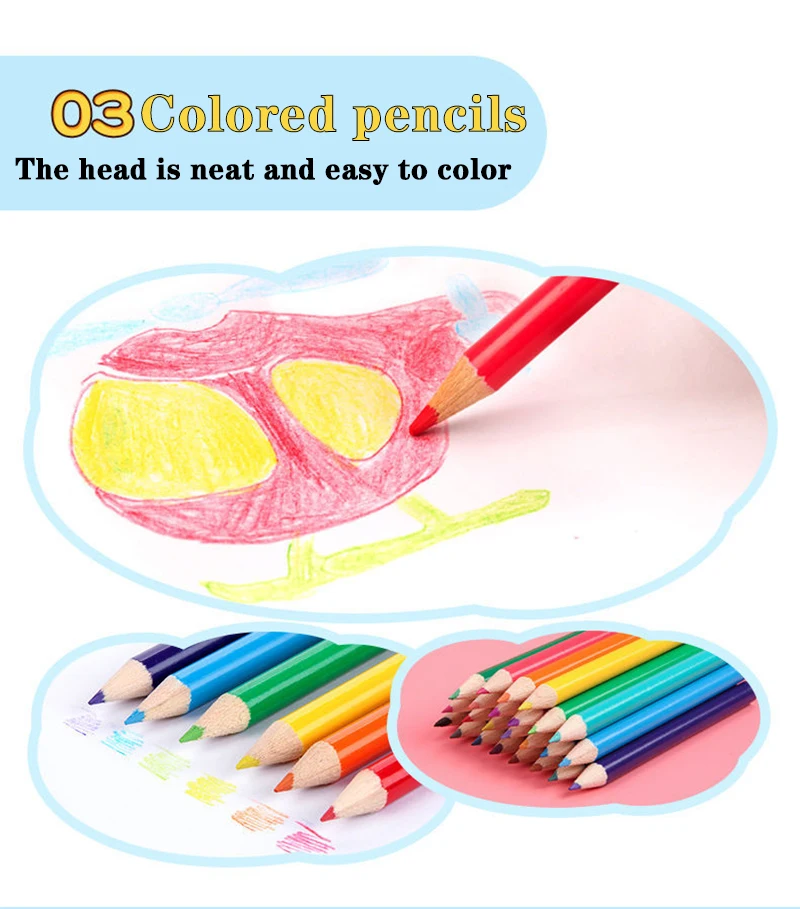 Conjunto de Lápis Presentes do Miúdo Colorido Lápis Aquarelas Canetas Desenho Conjunto Brinquedo Arte Marcador Óleo Pastel Pintura 208 Pçs 10 Cheap Brinquedos p desenhar