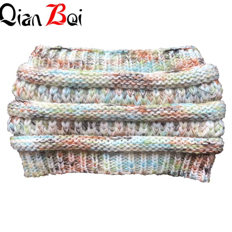 QianBei,, 8 шт./партия, женские тянущиеся вязаные вязанные крючком шапки, зимние шапки для женщин, шапки, теплые женские шапки