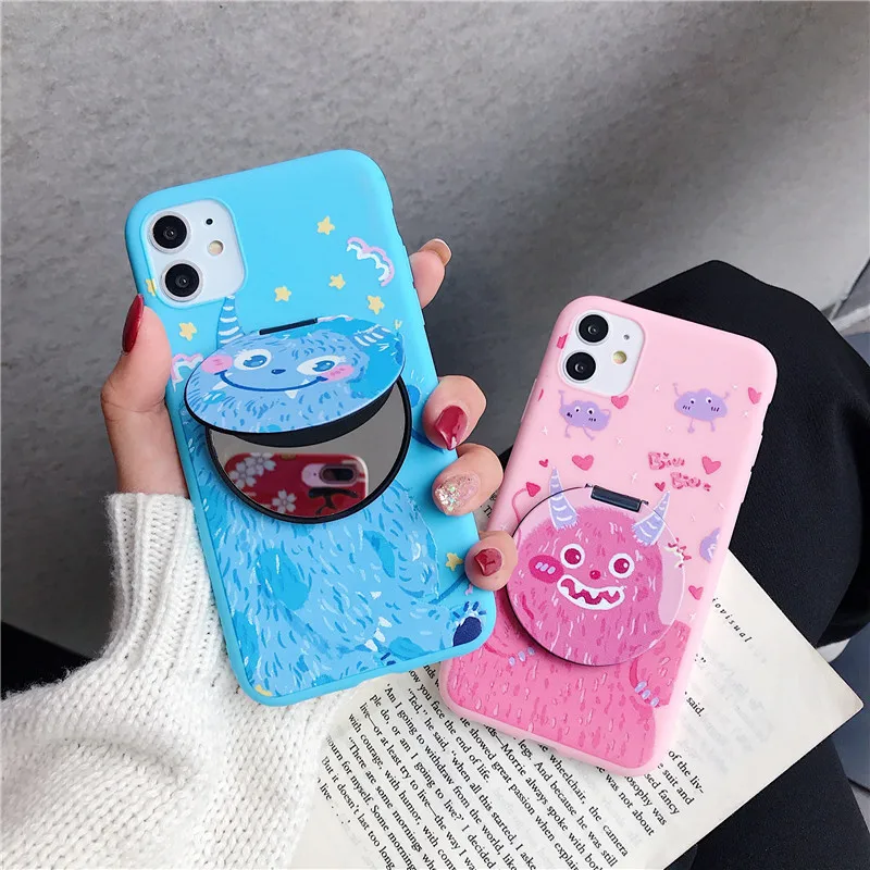 Чехол для телефона iphone 11 pro Max 3D с милыми монстрами XS X XR 8 plus 7 6 6S мультяшным