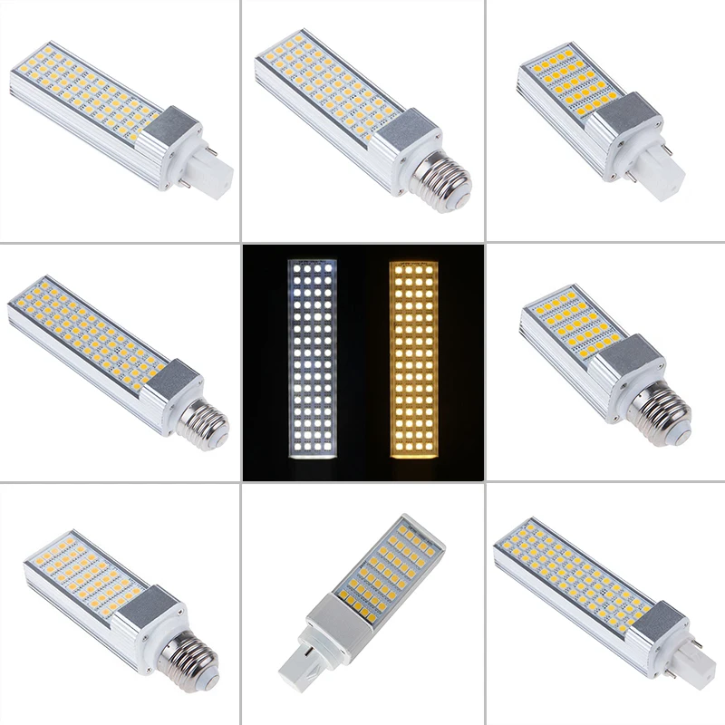 G24 E27 5050 SMD 5/7/9/12 Вт Светодиодный светильник с горизонтальным разъемом кукурузы
