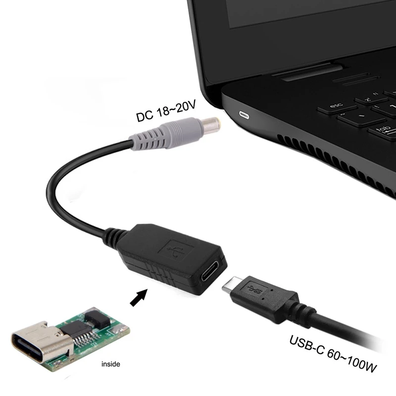 FFYY-USB 3,1 type C USB-C-DC 20V 7,9x5,4 Mm Разъем питания PD эмулятор триггер зарядный кабель для ноутбука
