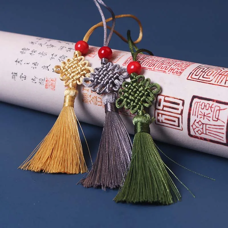 10/5Pcs 5cm Small Chinese Knot Silk Tassel Pendant for Sewing Curtain Charms DIY Craft Jewelry Making Accessories