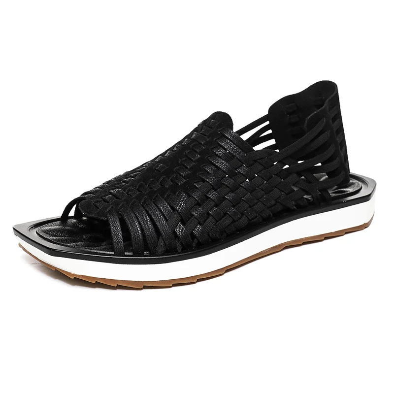

Sandals men's fashion 2020 new summer personalized Korean antiskid beach shoes fashion trend sports leisure woven shoes