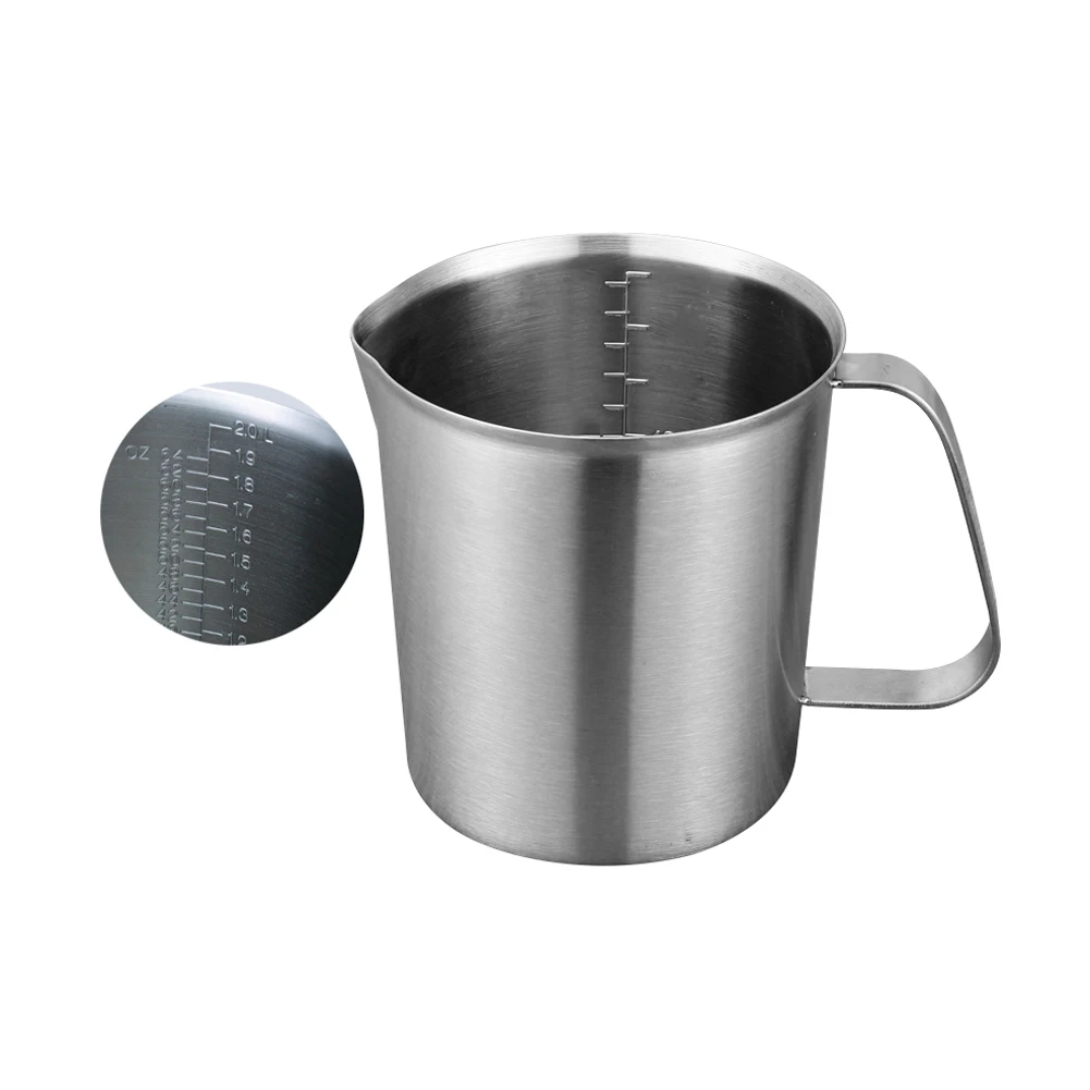 

Practical Large Capacity Measuring Cup Baking Kitchen Liquid Nozzle Design Coffee Thick With Scale Stainless Steel Tea Home Milk