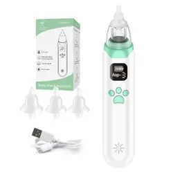 Limpiador de Nariz de bebé recargable, aspirador Nasal de silicona con succión ajustable para niños, práctico y seguro para la salud, poco ruido, novedad de 2022
