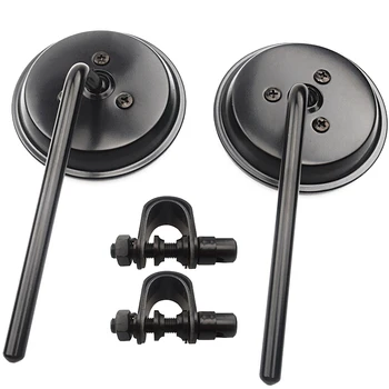 

Motorcycle Handlebar Rearview Mirror Retro Rearview Mirror Mirror Circular Convex Clip-Type Mirror