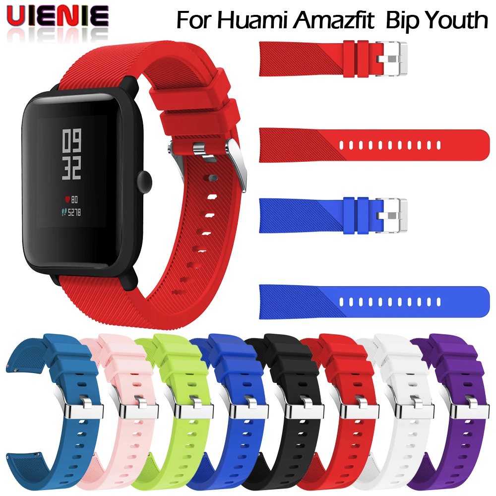 Силиконовый спортивный ремешок для Xiaomi Huami Amazfit Bip Смарт-часы 20 мм сменный Браслет