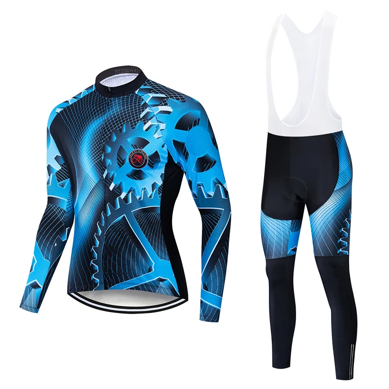 Winter Thermal Fleece Cycling Clothing Sets Men Road Bike Clothes Kit Bicycle Jersey Triathlon Suit Mtb Uniform Jacket Wear - Цвет: Sets 08