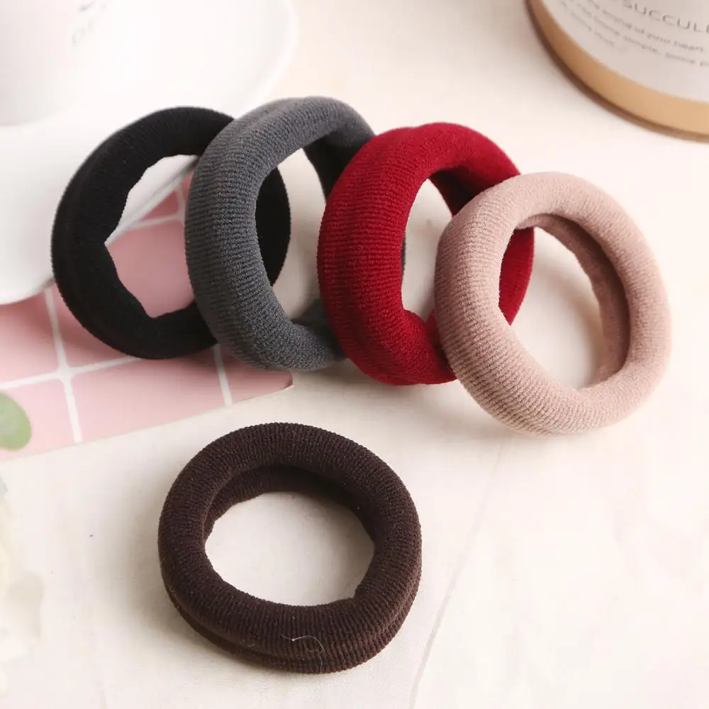 10pcs Thick Scrunchies Solid Color Elastic Hair Rubber Bands Gum For Women Girls Ties Hair Ring Rope Ponytail Holder Accessories Women S Hair Accessories Aliexpress