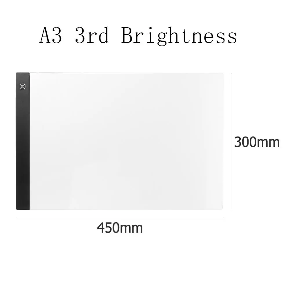 A3 3rd Brightness Цифровой графический планшет А4 с 3 режимами затемнения, светодиодный планшет для рисования, цифровой планшет для детей - Цвет: A3 3rd Brightness