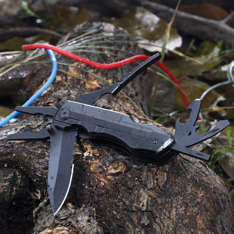 Tactical Knife Multi Tool pocket Folding Knife with Pliers Bottle Opener Screwdrivers Great For Survival Camping Hiking Hunting