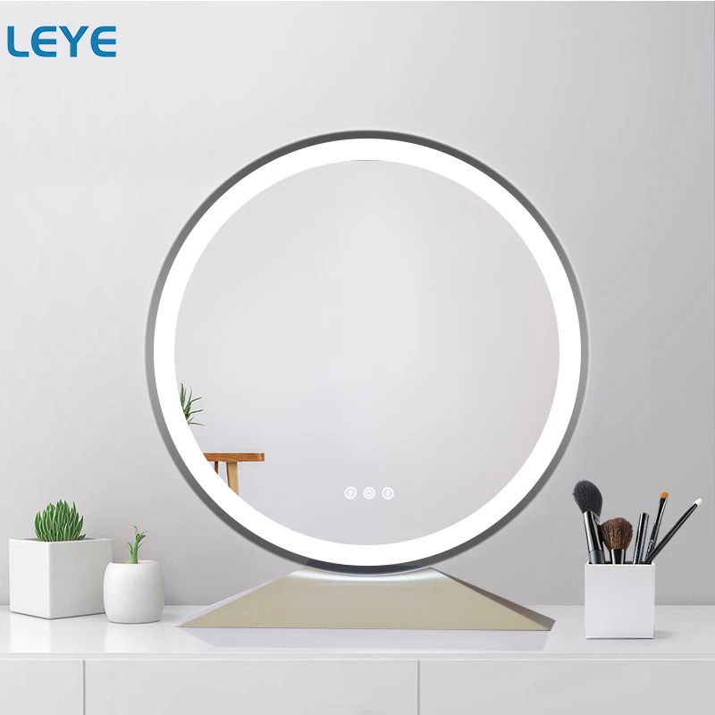 Настольное зеркало для макияжа со светодиодной подсветкой и регулировкой