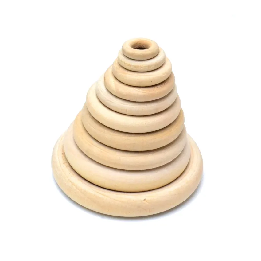 

Pick 12 Size Wood Rings Circle Unfinished Wooden Connectors Rings Beads Natural Wood Beads Toys Baby Smooth Making Decorative