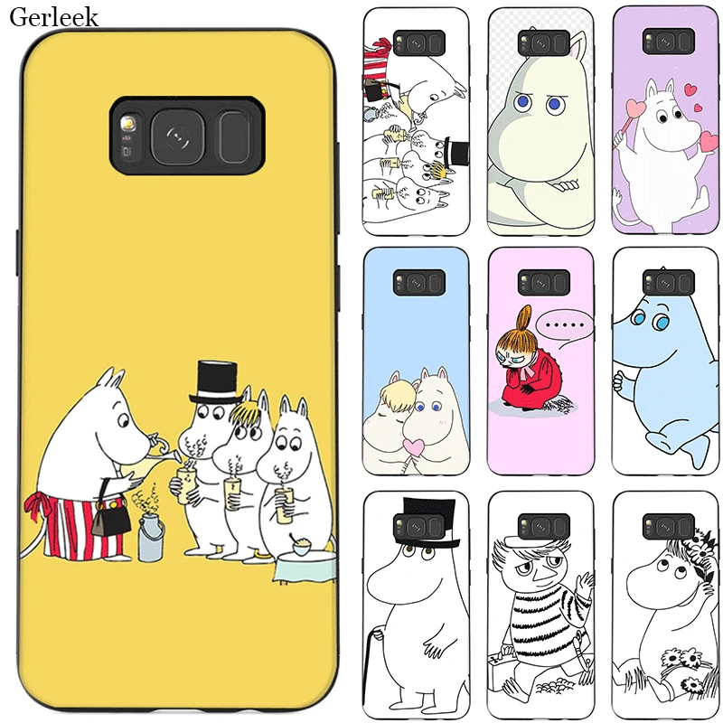 

Mobile Phone Case Tpu For Samsung Galaxy S6 S7 Edge S8 S9 S10 S10E Plus Note 8 9 M10 M20 M30 M40 Cover Cute Lovely Hippo Moomin