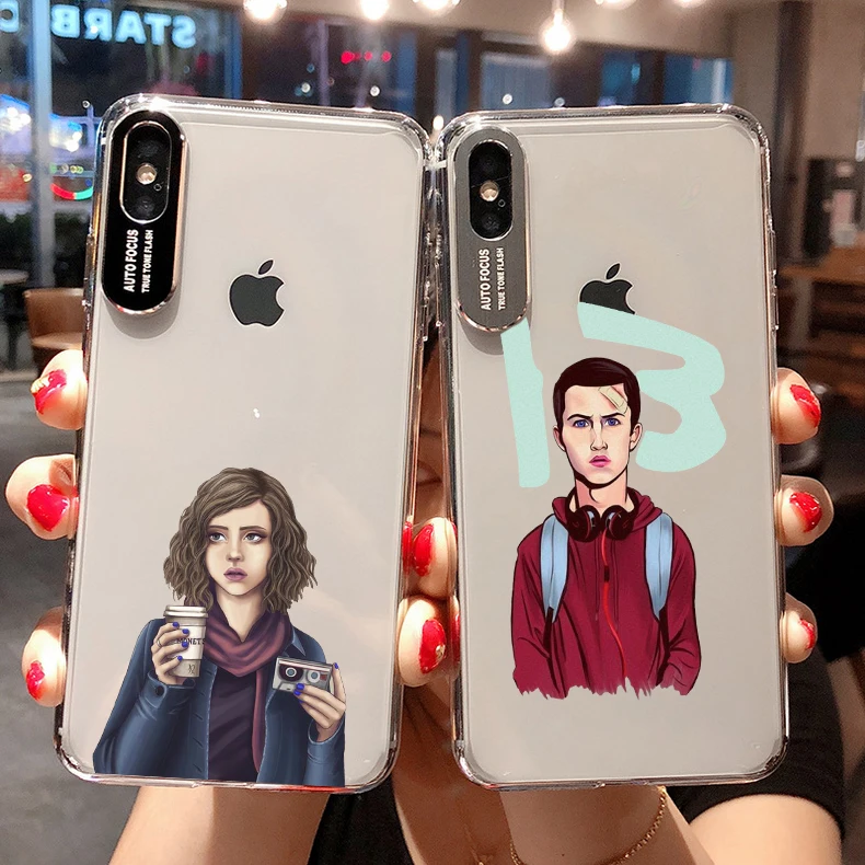 

TV 13 REASONS WHY clear soft cover case for iphone 8 7 6 plus X Xs Xr Xmax 5 for Samsung Galaxy 8 9 10 plus 7 10 coque shell