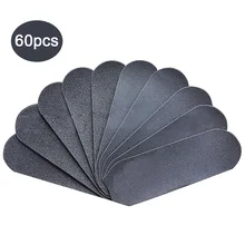 60 шт. педикюрный инструмент для удаления мозолей Нержавеющая сталь рашпили для ухода за ногами файлы двухсторонняя Замена крупа колодки пятки скруббер средство по уходу за ногами