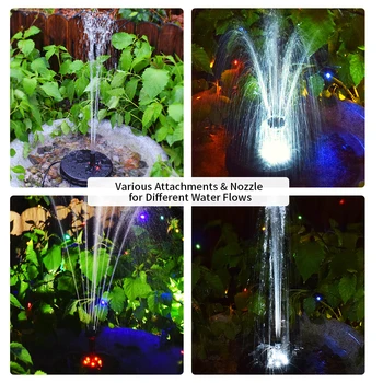 

Solar-Powered Water Pump Kit 5W Floating Water Fountain Solar Fountain Submersible Brushless Water Pump Kit for Bird Bath Pond